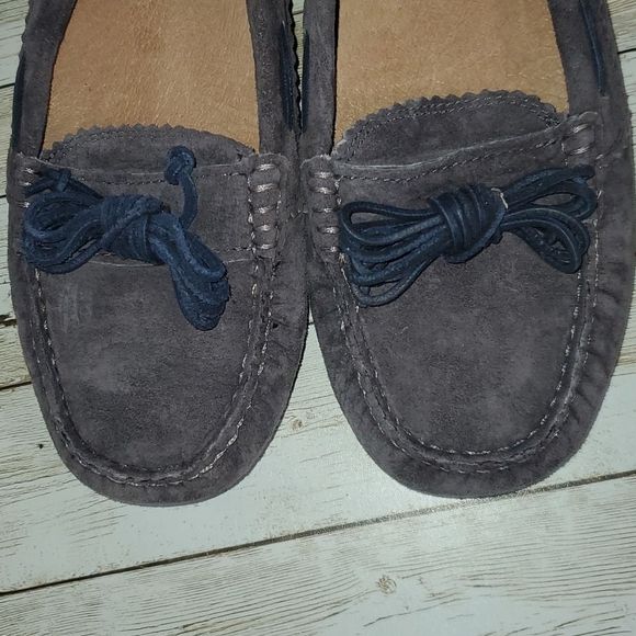 UGG Australia Meena II Moccasin Driving Loafers Slippers Grey & Blue Size 6 - Picture 10 of 10